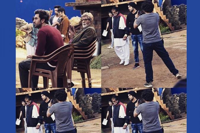 Big B shares BTS photos from the set, praises Ranbir Kapoor