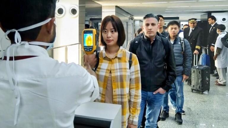 Passengers being screened for coronavirus at an airport suspected coronavirus case at Mumbai airport