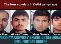 Nirbhaya convicts' execution deferred until further orders