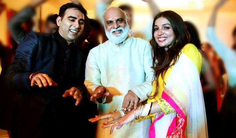 Prakash Kovelamudi with his father K Raghavendra Rao and ex-wife Kanika Dhillon Prakash Kovelamudi with his father K Raghavendra Rao and ex-wife Kanika Dhillon