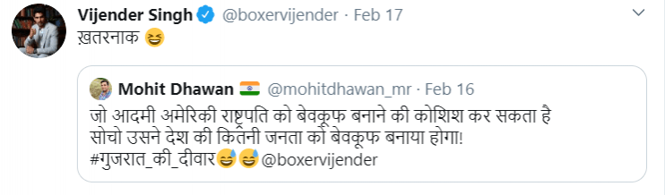 Vijender Singh tweet
