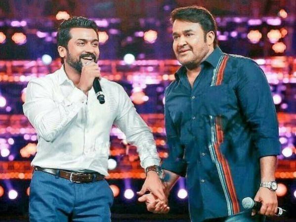 Mohanlal and Suriya. Mohanlal and Suriya
