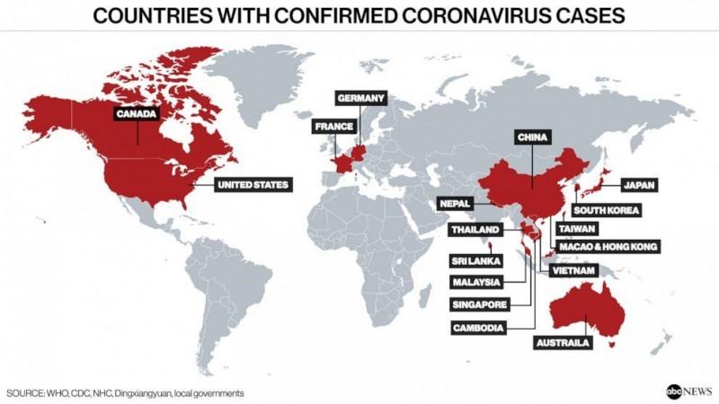 Here are the all the countries across the globe affected by coronavirus. Countries affected by coronavirus