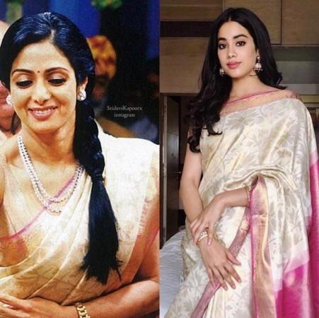 Janhvi Kapoor with late mother Sridevi (source:twitter) Janhvi Kapoor and Sridevi