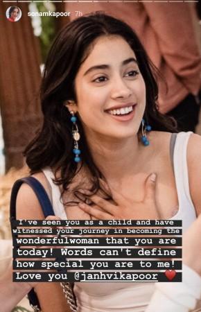 Sonam Kapoor wishes Janhvi Kapoor