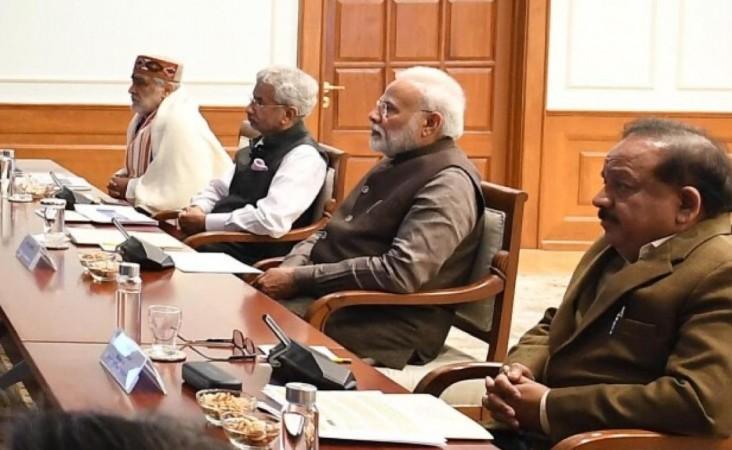 PM Narendra Modi during a review meeting over the COVID-19 outbreak in Delhi on March 7, 2020. PM Modi chairs review meeting over COVID-19 outbreak