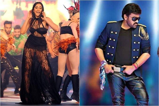 Regina Cassandra and megastar Chiranjeevi Regina Cassandra and megastar Chiranjeevi
