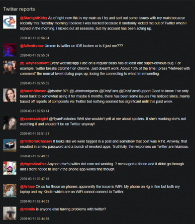 Twitter Down Reaction