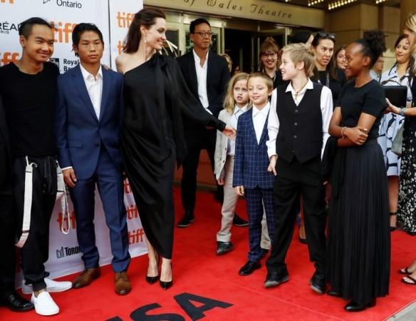 Angelina Jolie with her Kids