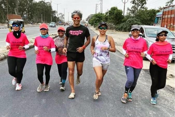 milind soman pinkathon
