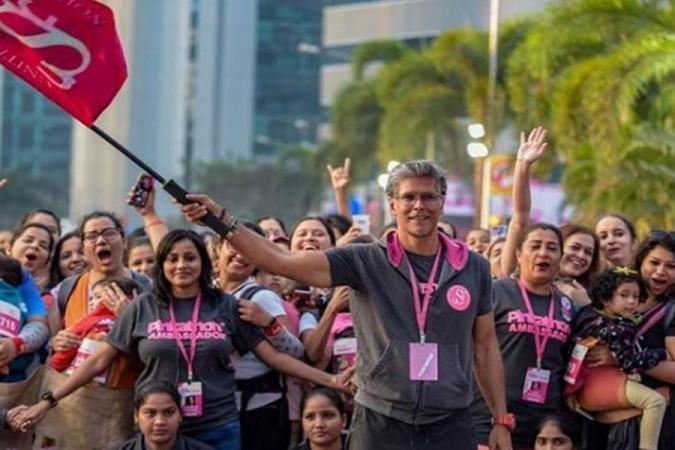 milind soman pinkathon