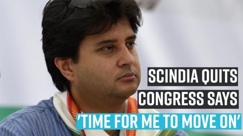Jyotiraditya Scindia quits Congress says 'Time for me to move on'