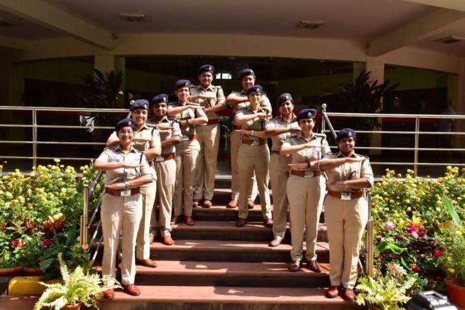 The women police officers of Bengaluru City Police. Image: BCP bengaluru city police