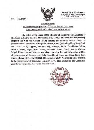 Thailand cancels Visa on arrival for several countries, including India Thailand