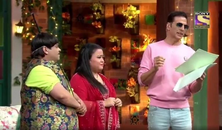 Kiku Sharda, Bharti Singh, Akshay Kumar Kiku Sharda, Bharti Singh, Akshay Kumar