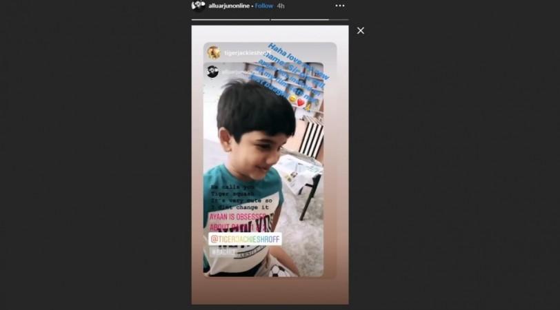 Tiger Shroff has a message for Allu Arjun's son Ayaan Tiger Shroff, Allu Arjun, son Ayaan