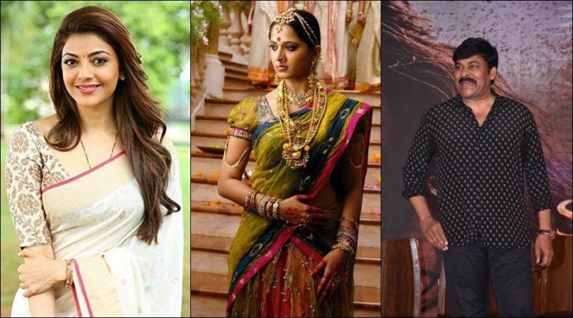 Kajal Aggarwal, Anushka Shetty and Chiranjeevi Kajal Aggarwal, Anushka Shetty and Chiranjeevi