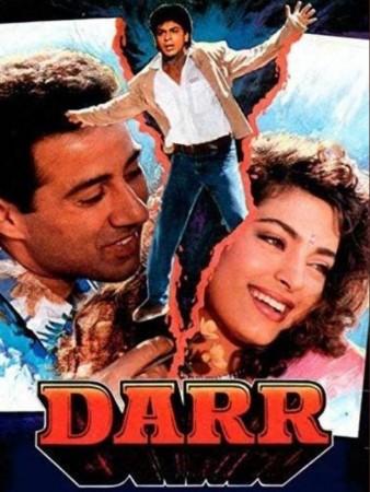 Shah Rukh Khan, Sunny Deol and Juhi Chawla in Darr poster Shah Rukh Khan, Sunny Deol and Juhi Chawla in Darr poster