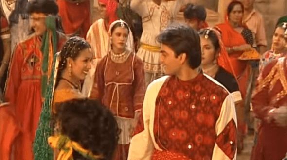Arbaaz Khan and Malaika Arora in an old music video Arbaaz Khan and Malaika Arora in an old music video