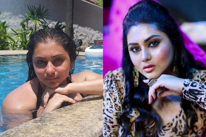 Namitha shames the person who threatened to leak her \
