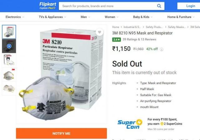 3M N95 masks out of stock at Flipkart 3M N95 masks out of stock at Flipkart
