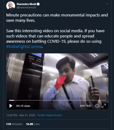 modi tweet