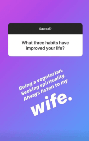Shahid Kapoor Instagram story