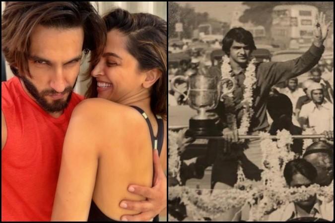 Deepika and Ranveer with Prakash padukone