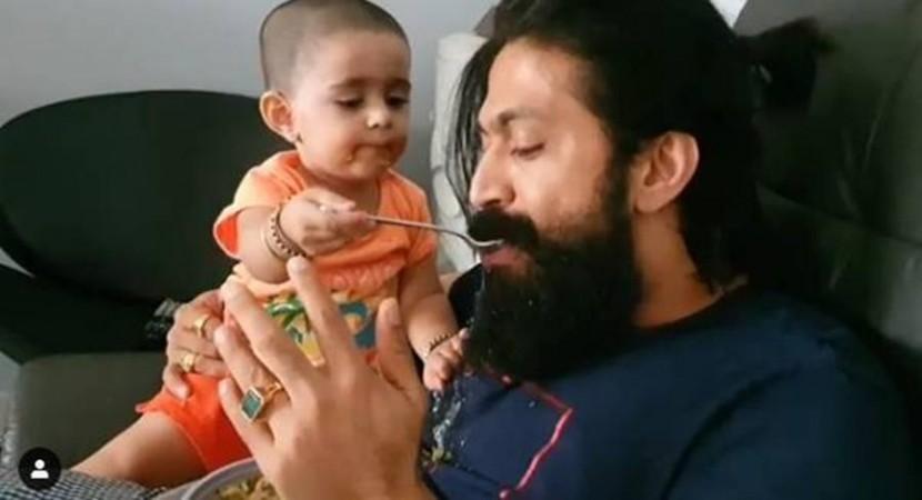 Yash with his daughter Ayra