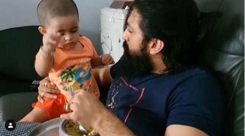 Yash with his daughter Ayra Yash with his daughter Ayra