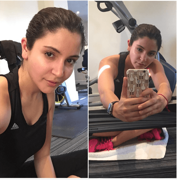 591px x 599px - Anushka Sharma raises the temperature in sexy workout videos and pictures -  IBTimes India