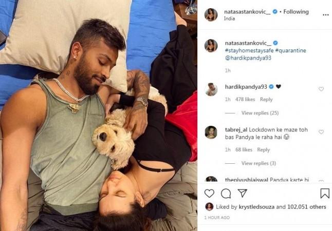 Hardik Pandya, Natasa Stankovic Hardik Pandya, Natasa Stankovic
