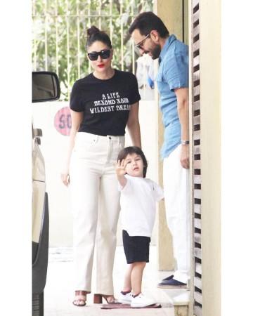 Taimur with mom and dad