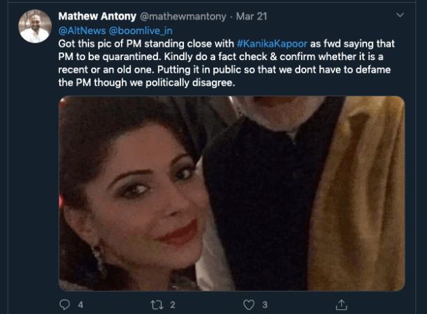 Kanika Kapoor with PM Modi Kanika Kapoor