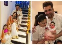 Jay Bhanushali and Mahhi Vij with their children