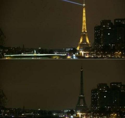 eiffel tower at earth hour