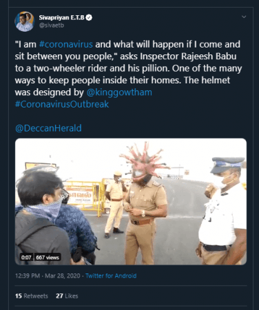 coronavirus helmet