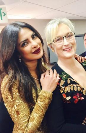 Priyanka Chopra with Meryl Streep Priyanka Chopra with Merly Streep