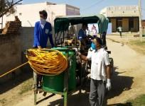 Disinfectant drive against Coronavirus at a remote Rajasthan village