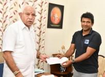 Puneeth Rajkumar and BS Yediyurappa