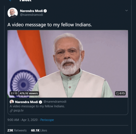 modi tweet