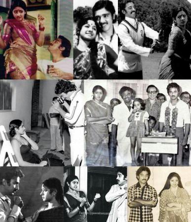 Sridevi with Kamal Haasan Sridevi with Kamal Haasan