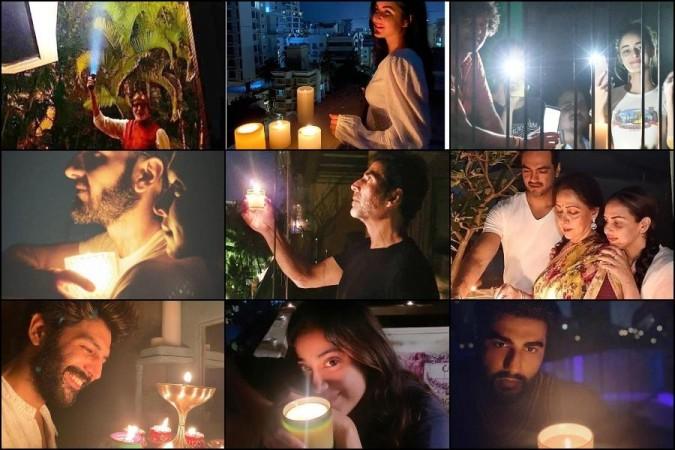 Actors lit the lamp to support PM Modi's initative