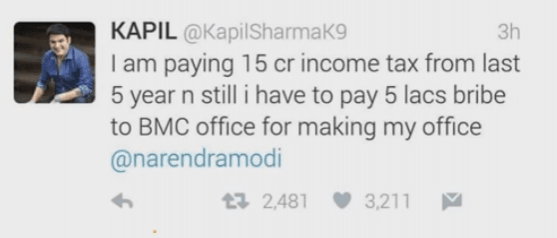 Kapil Sharma tweet