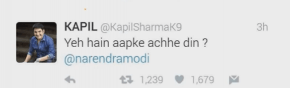 Kapil Sharma tweet