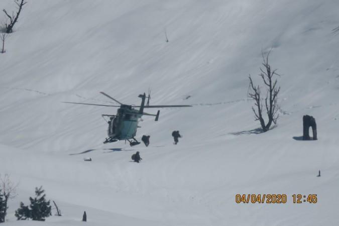 Harsh terrian can be seen where two teams of 4 PARA were heli-dropped Indian Army