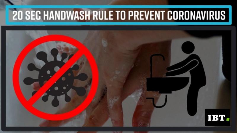 Hand wash 20 sec handwash rule to prevent coronavirus