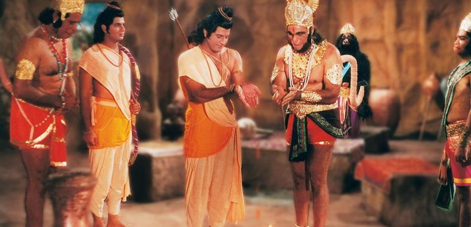 Arun Govil, Sunil Lahri, Shyam Sundar Kalaani in Ramanand Sagar's Ramayana Arun Govil, Sunil Lahri, Shyam Sundar Kalaani, Ramayana