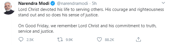 modi on jesus christ