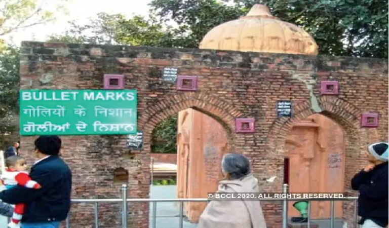 bullet marks on walls. economic times